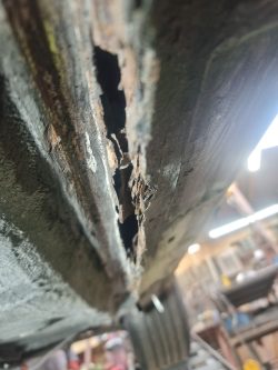 rust hole in body of ford fiesta repair welding work