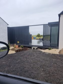 steel reinforced fabricated gate front garden