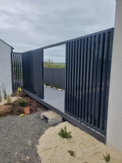 steel reinforced fabricated gate front garden