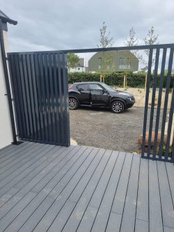 steel reinforced fabricated gate front garden