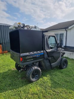 Aluminium structure for spotlight mounting, finished with a Matt black powder coating