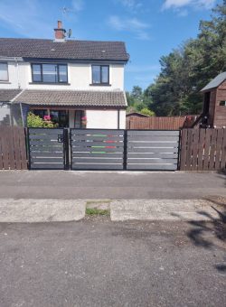 steel reinforced fabricated gate front garden