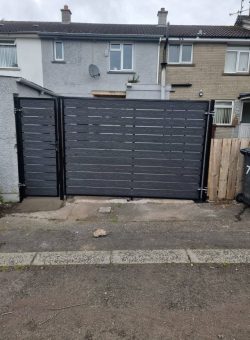 steel reinforced fabricated gate front garden