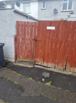 before steel reinforced fabricated gate installed by panda-engineering