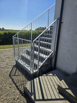 stairwell front of building in Coleraine by Panda-engineering