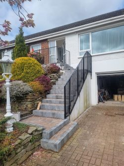 handrails for stairwell front of house in Coleraine by Panda-engineering